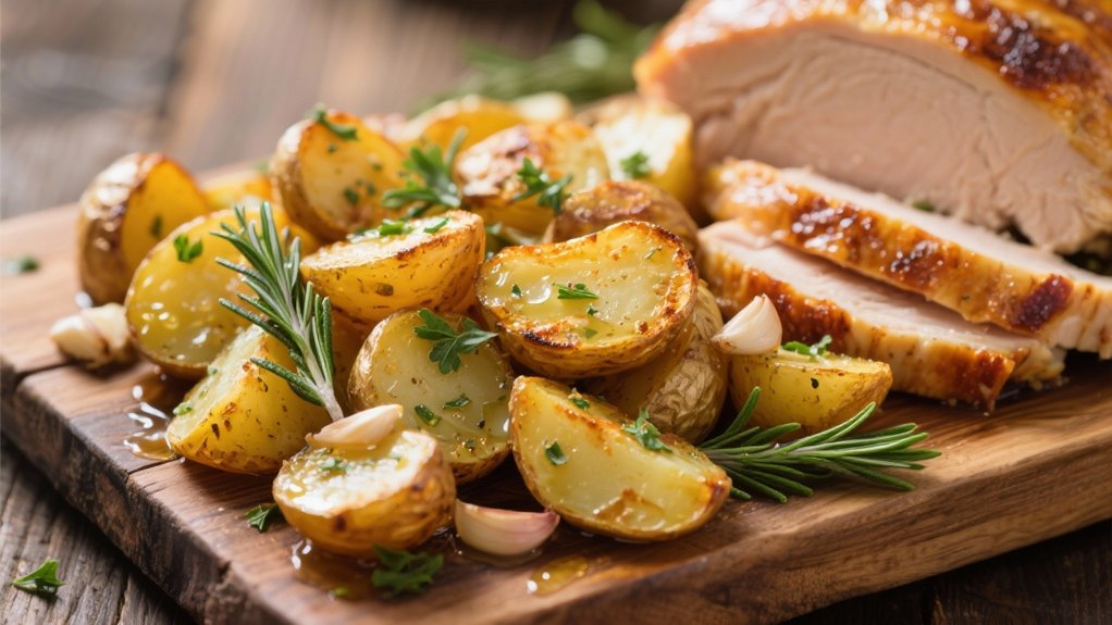 garlic herb roasted potatoes