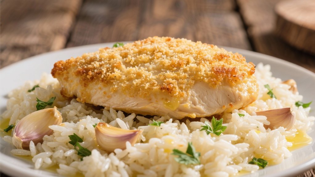 garlic infused buttery rice pilaf