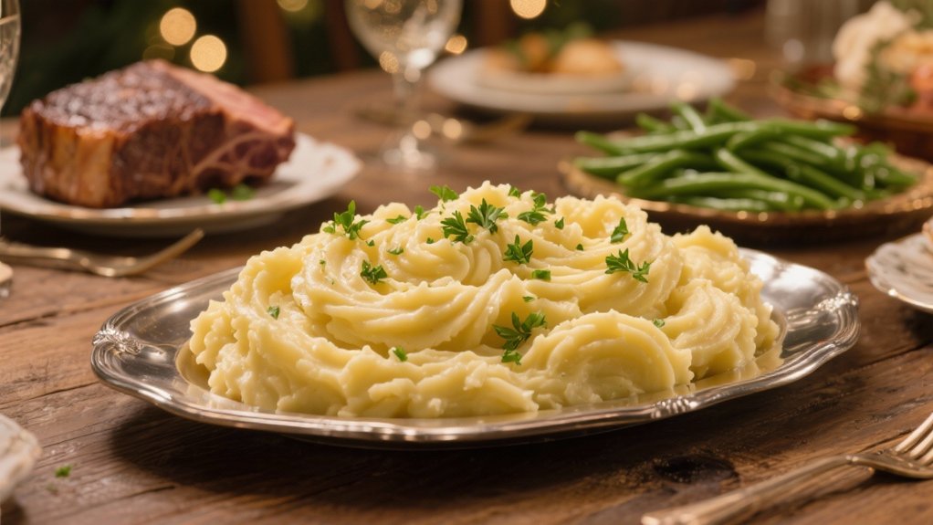 garlic infused creamy mashed potatoes