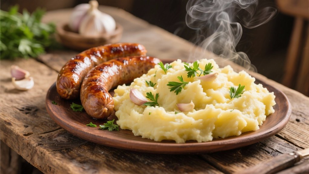 garlic infused creamy mashed potatoes