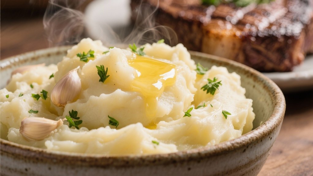 garlic infused creamy potatoes
