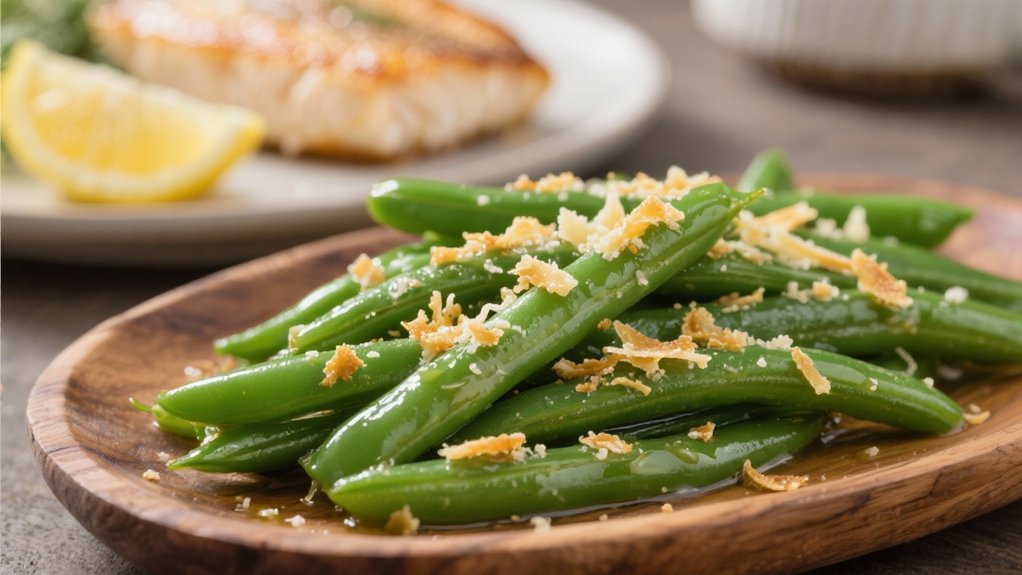 garlic infused parmesan green beans
