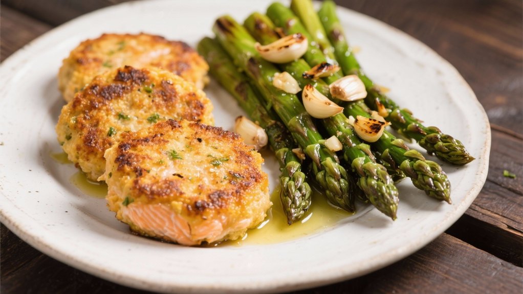 garlic infused roasted asparagus side