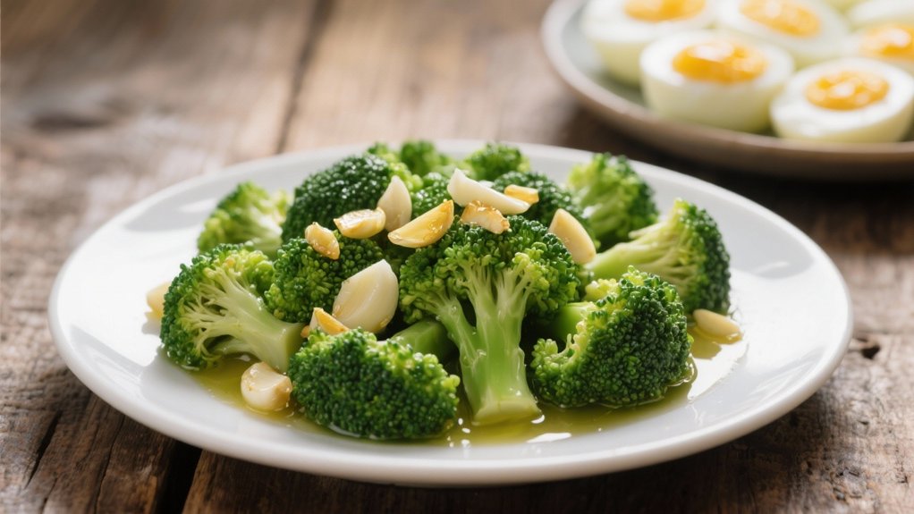 garlic infused steamed broccoli recipe