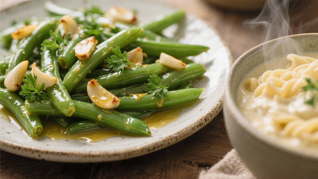 garlic infused vibrant green beans