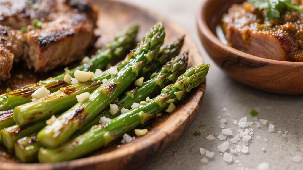 garlic infusion roasted asparagus