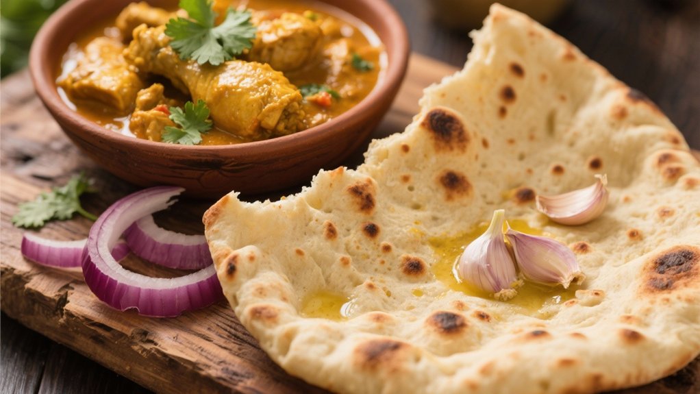 garlic naan enhances curry experience