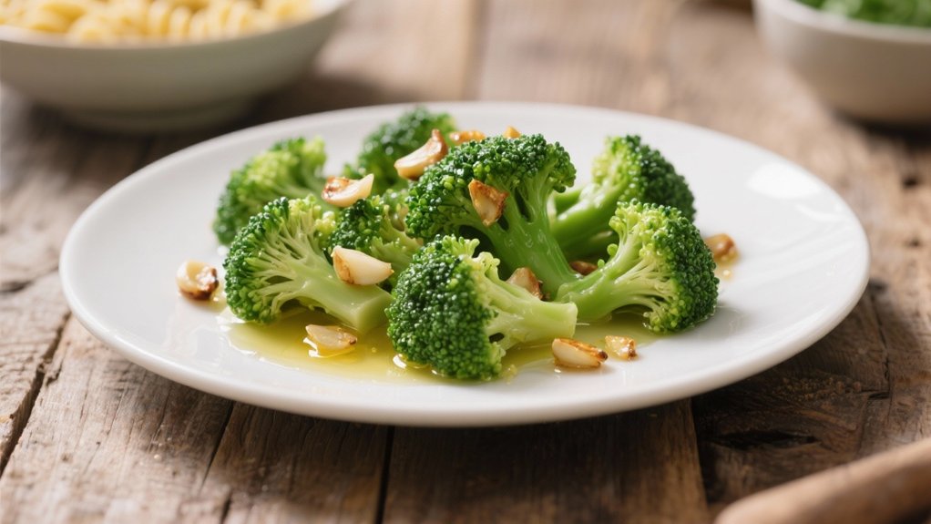 garlic oil steamed broccoli
