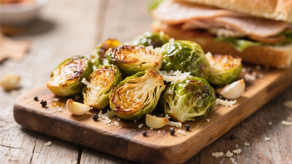 garlic parmesan brussels sprouts