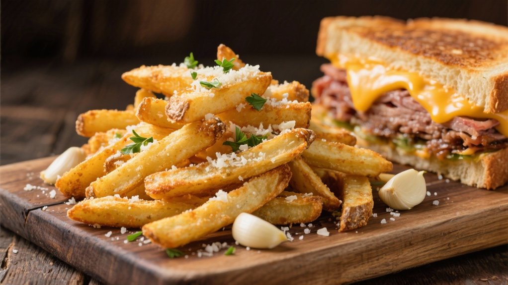 garlic parmesan fries delightfully