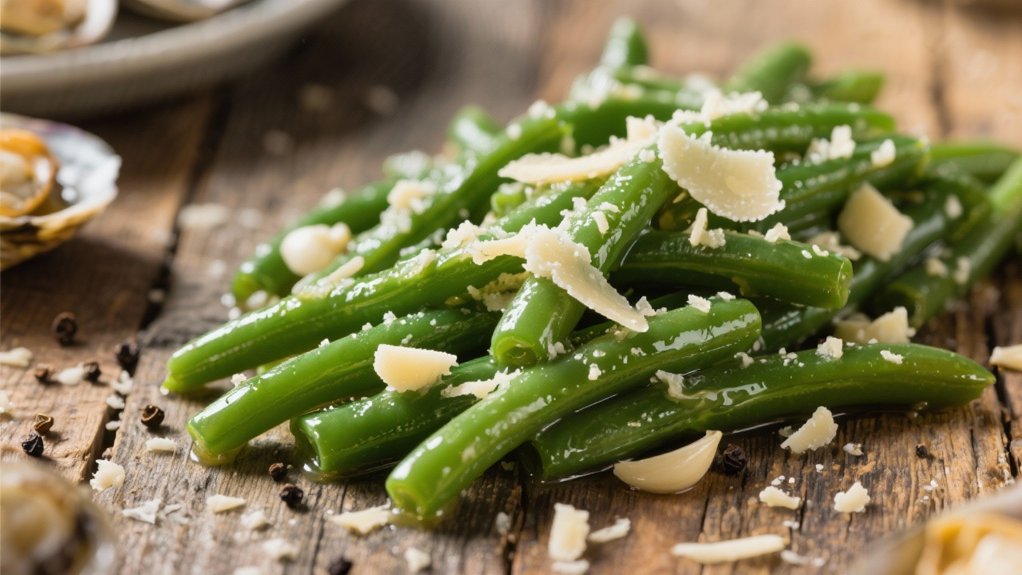 garlic parmesan green beans delight