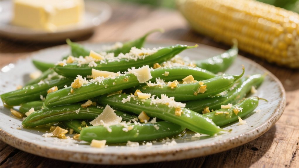 garlic parmesan green beans delight