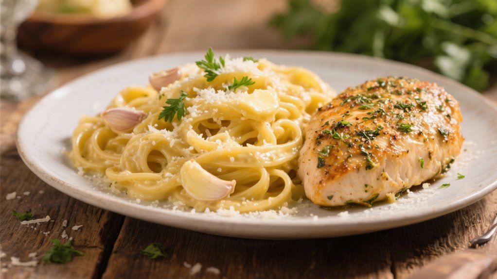 garlic parmesan pasta side dish