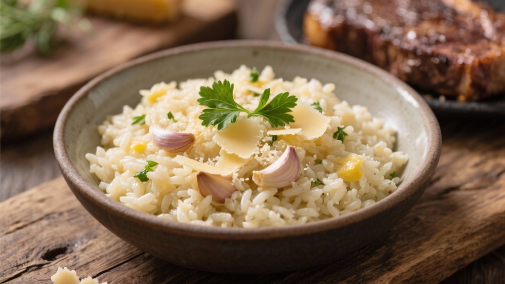 garlic parmesan rice pilaf