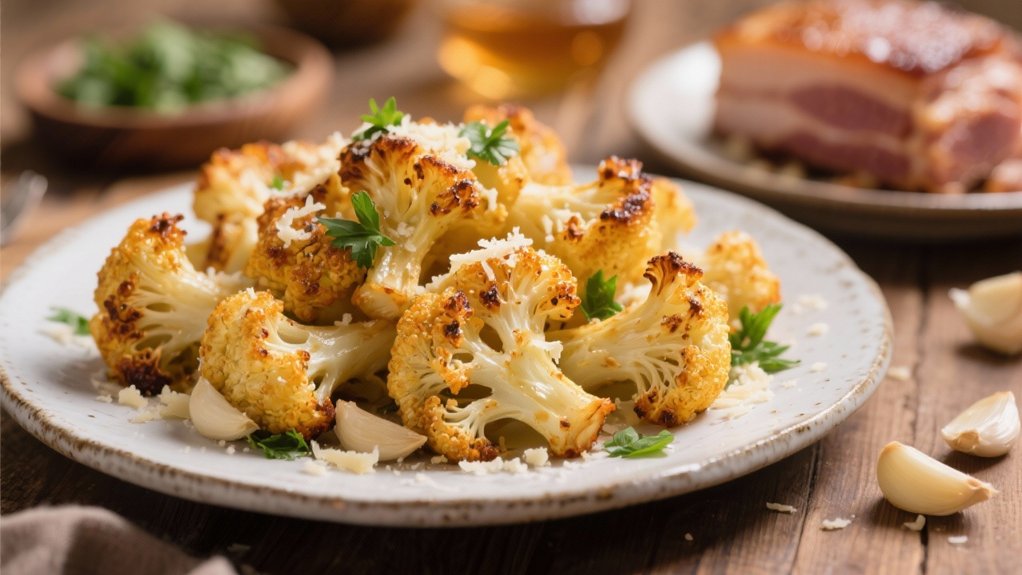garlic parmesan roasted cauliflower