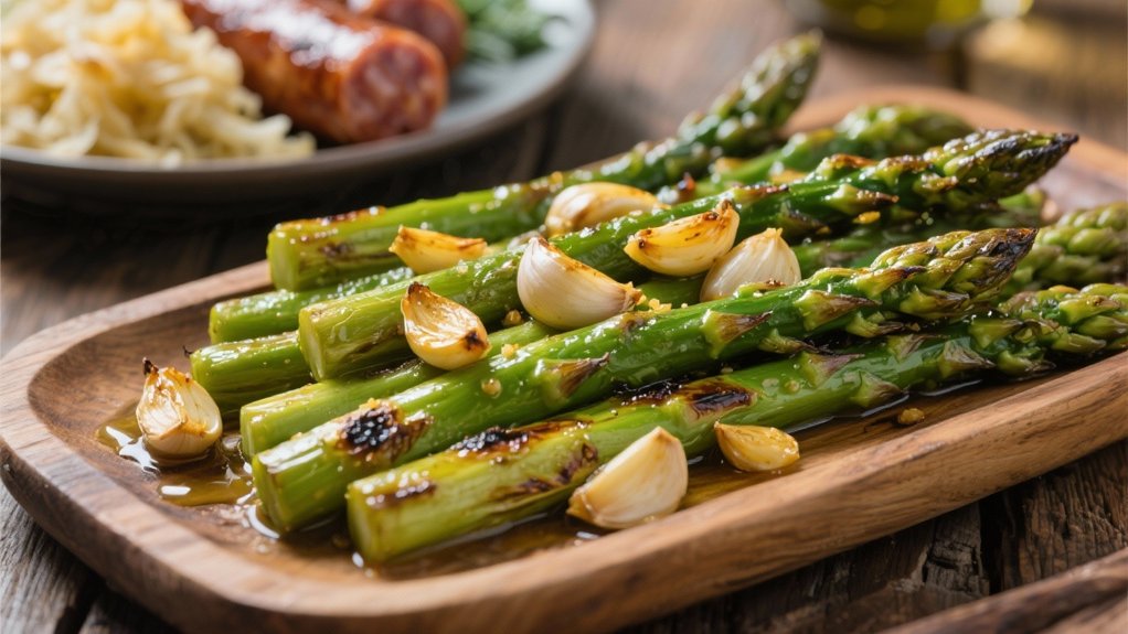 garlic roasted asparagus side