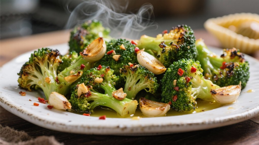 garlic roasted broccoli side