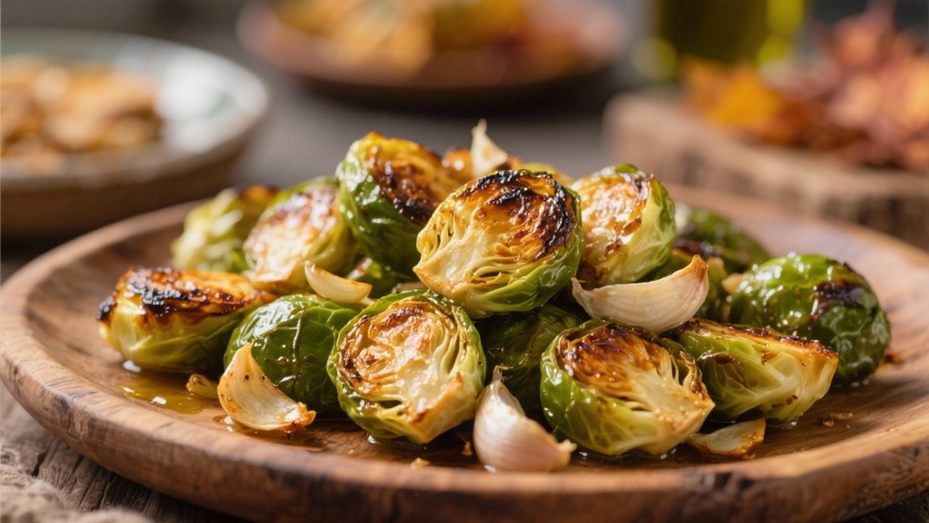 garlic roasted brussels sprouts delight