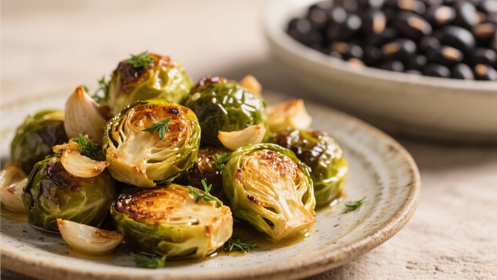 garlic roasted brussels sprouts