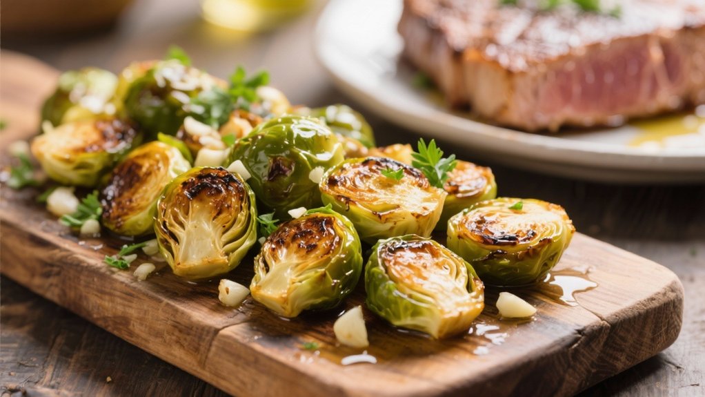 garlic roasted brussels sprouts