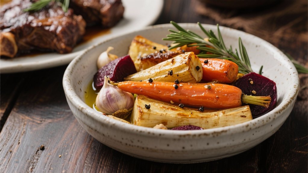 garlic roasted root vegetables