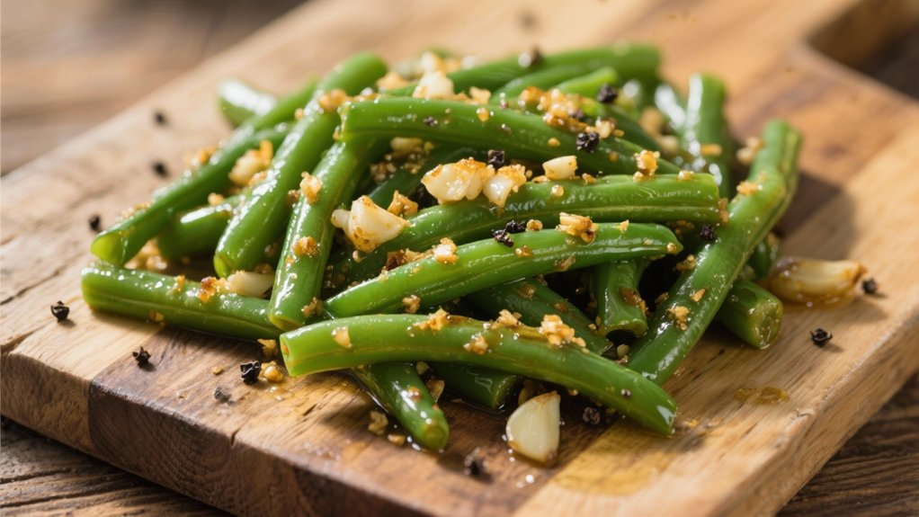garlic saut ed green vegetables