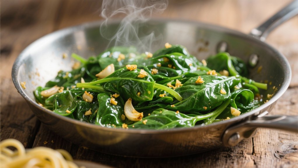 garlic saut ed spinach side