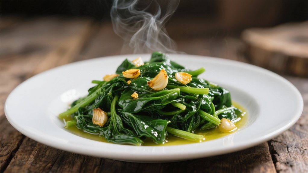 garlic saut ed spinach side dish