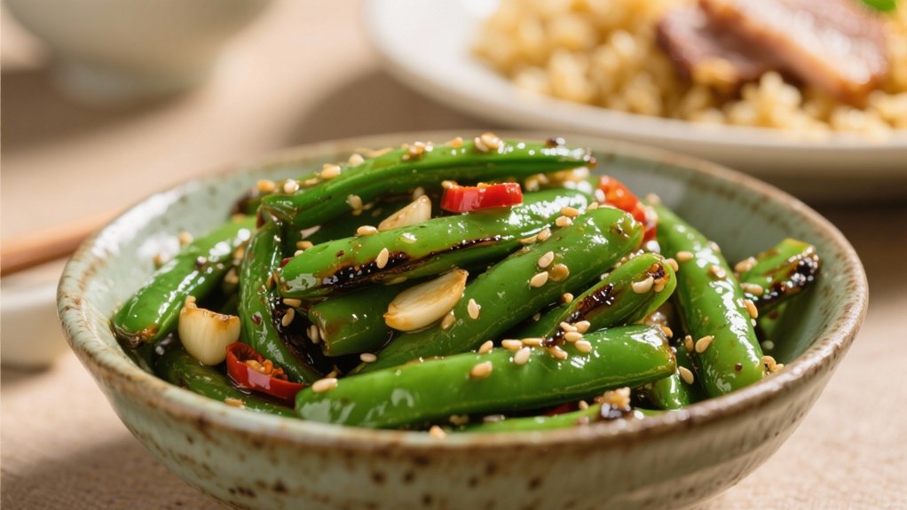 garlic soy green bean stir fry