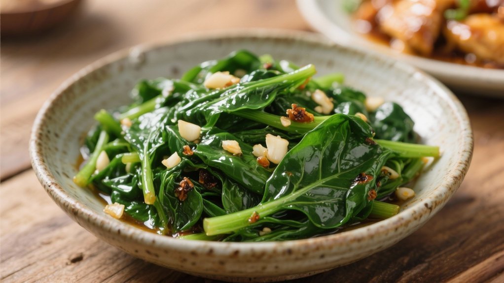 garlic spinach quick side