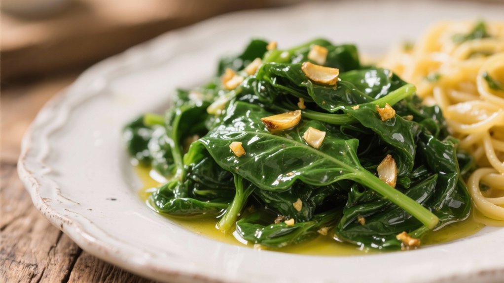 garlicky saut ed spinach side