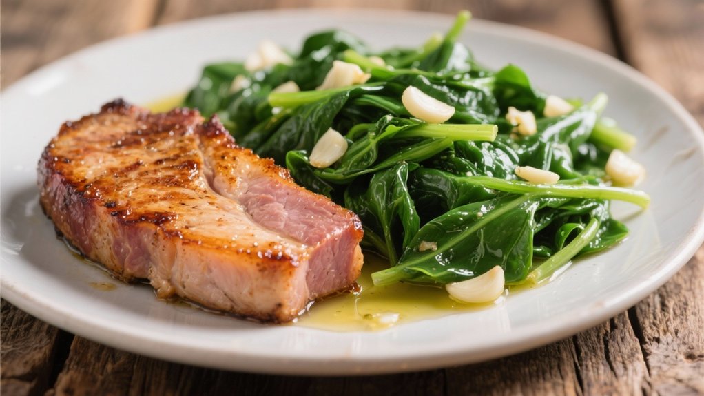 garlicky spinach side dish