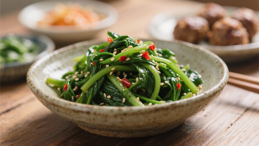 garlicky spinach side dish