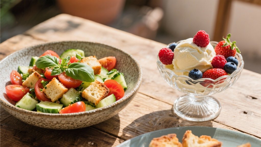 gelato with fresh berries