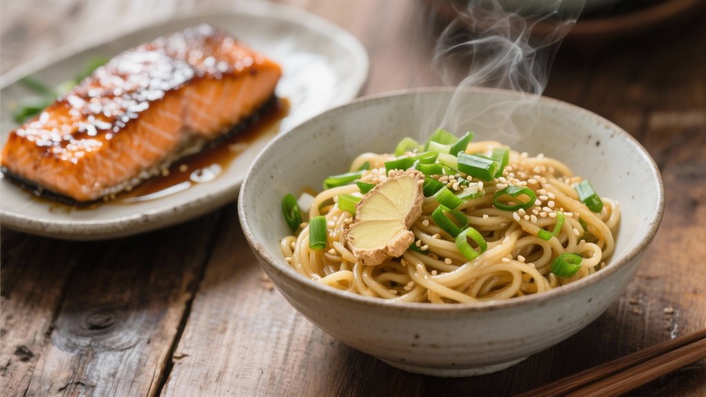 ginger scallion noodle delight