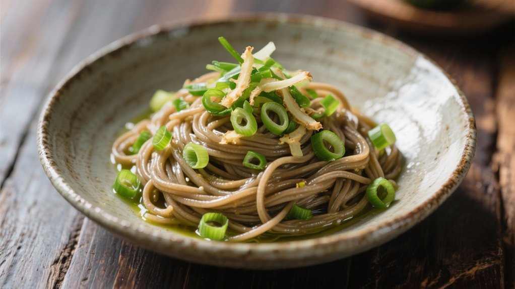 ginger scallion soba noodles