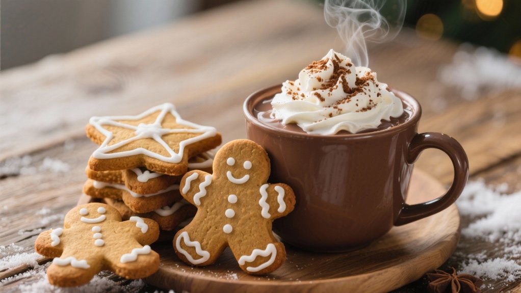 gingerbread cookies enhance cocoa