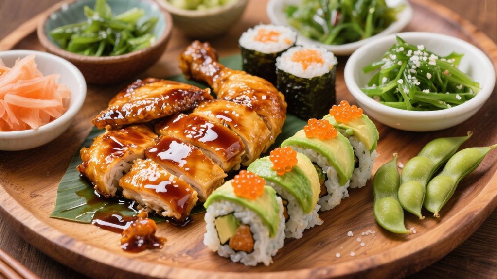 glazed chicken sushi companion