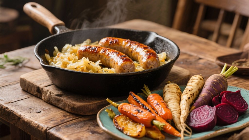 golden brown caramelized root vegetables