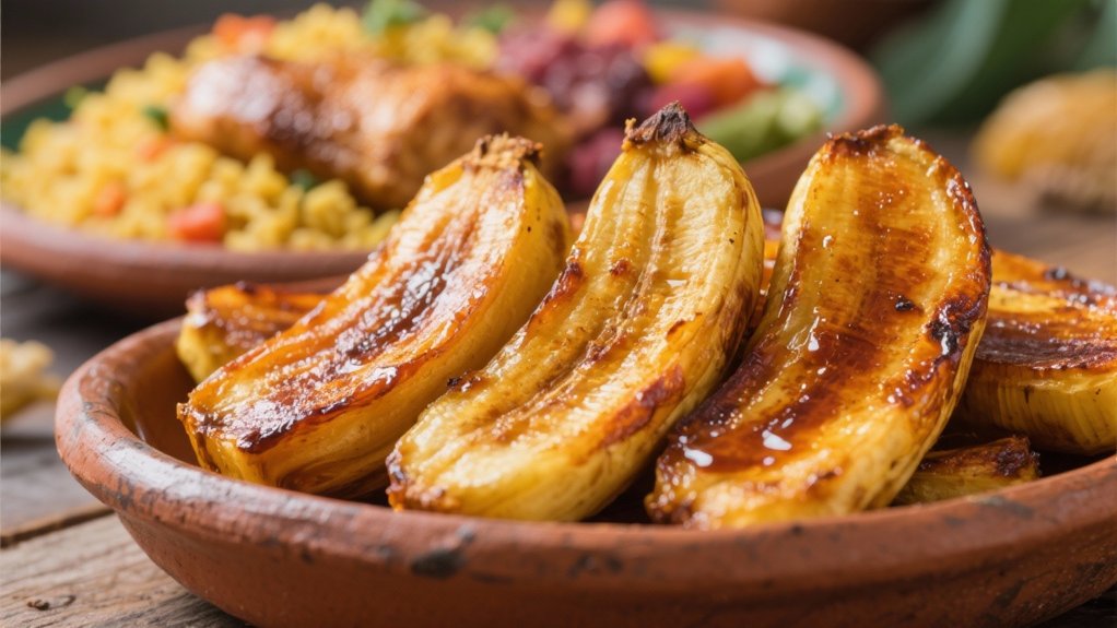 golden caramelized sweet plantains