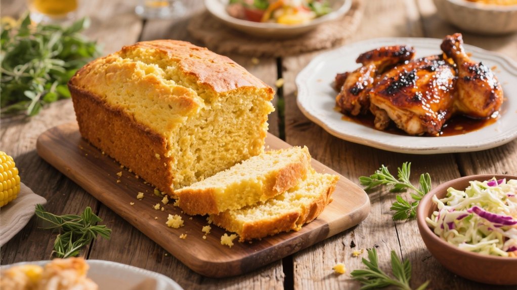 golden cornbread barbecue side