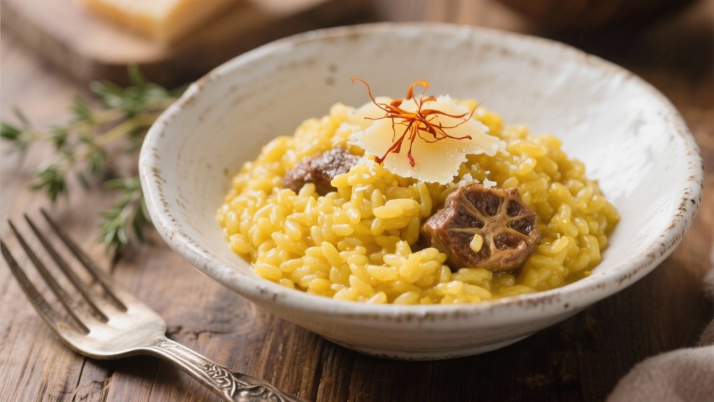 golden creamy saffron risotto