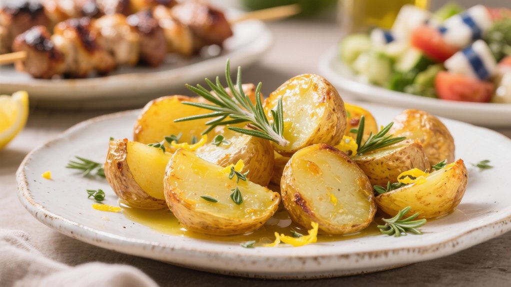 golden lemon roasted potatoes
