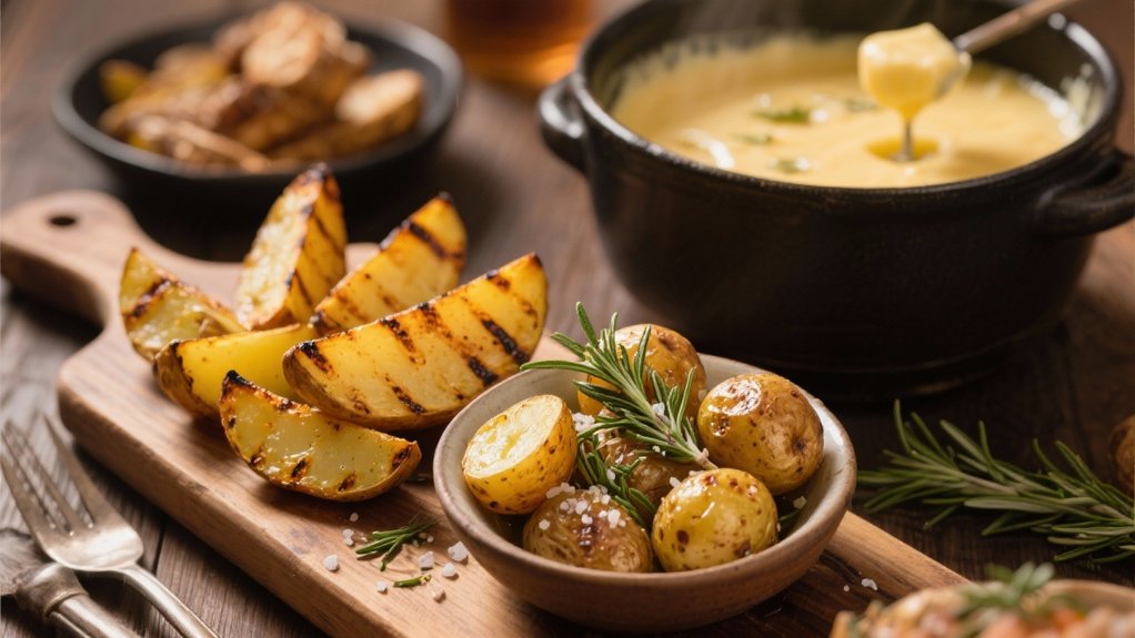 golden roasted grilled potatoes