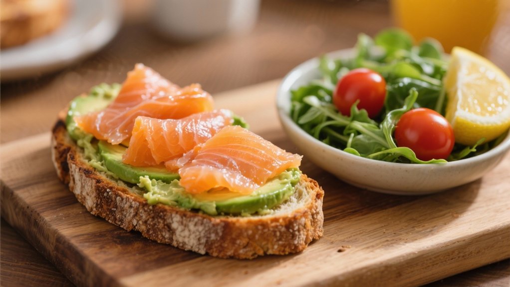 gourmet smoked salmon toast