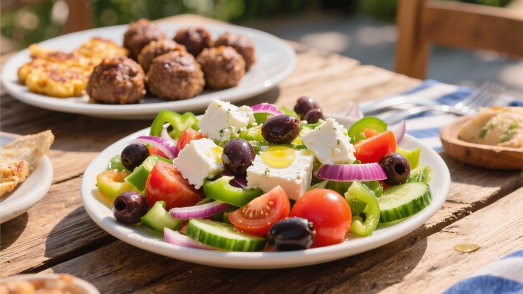 greek salad complements lamb