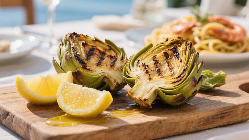 grilled artichokes with aioli