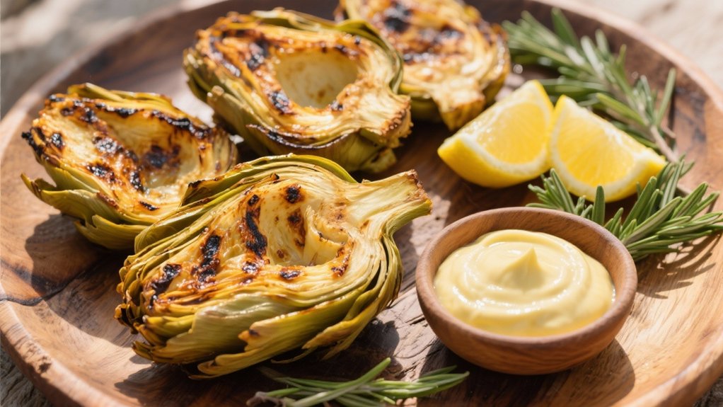 grilled artichokes with aioli