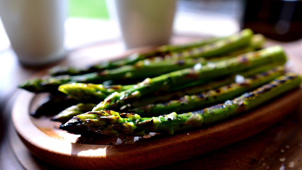 grilled asparagus complements barbecue