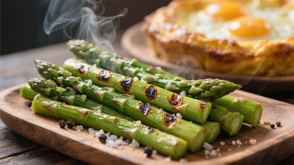grilled asparagus complements casserole